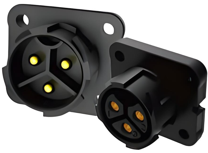Heavy Duty Series circular connector - flange mount male and female