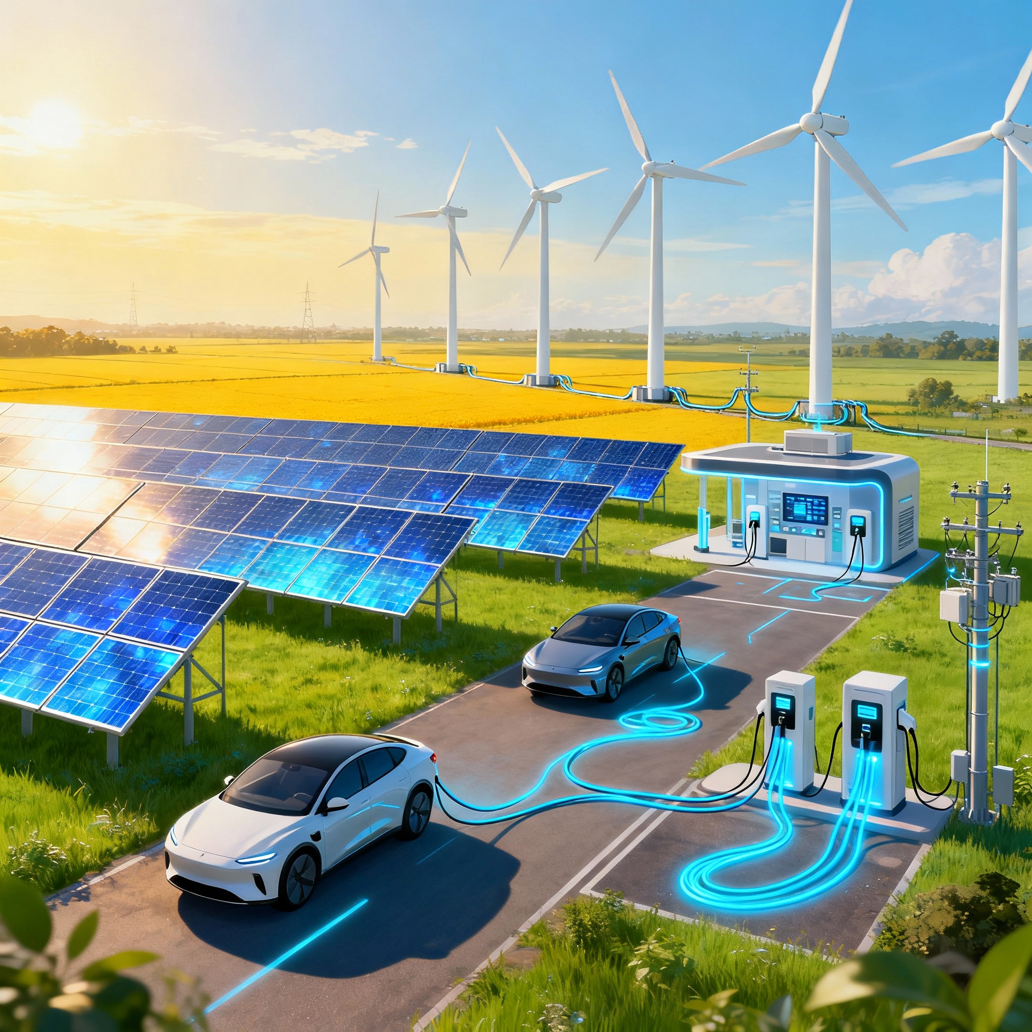 renewable-energy-with-solar-panels-wind-turbines-and-clean-technology